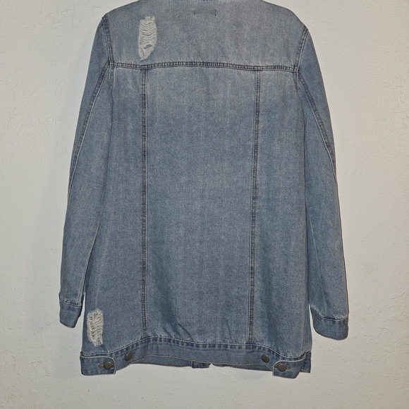 Fashion Nova Light Blue Denim Jacket - Picture 5 of 11